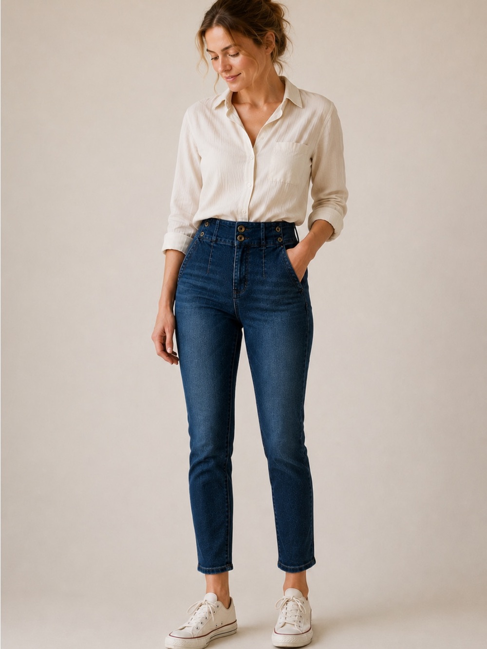 Pilcro by Anthropologie High Rise Skinny Ankle Jeans Dark Wash Size 29